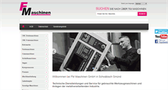 Desktop Screenshot of fm-maschinen.de
